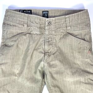 Kuhl Crag Series Beige Distressed Work Pants Durable Mens 36x30 Pre-Owned